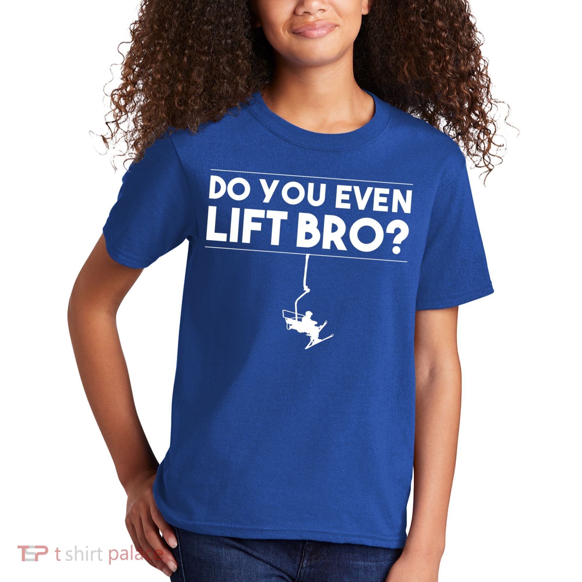 Funny Do You Even Lift Bro Gift Cute Skiing Lover Cool Gift Kids T-Shirt
