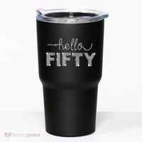 Fifty EST 1973 Born In 1973 50th Birthday Tumbler thumb 0