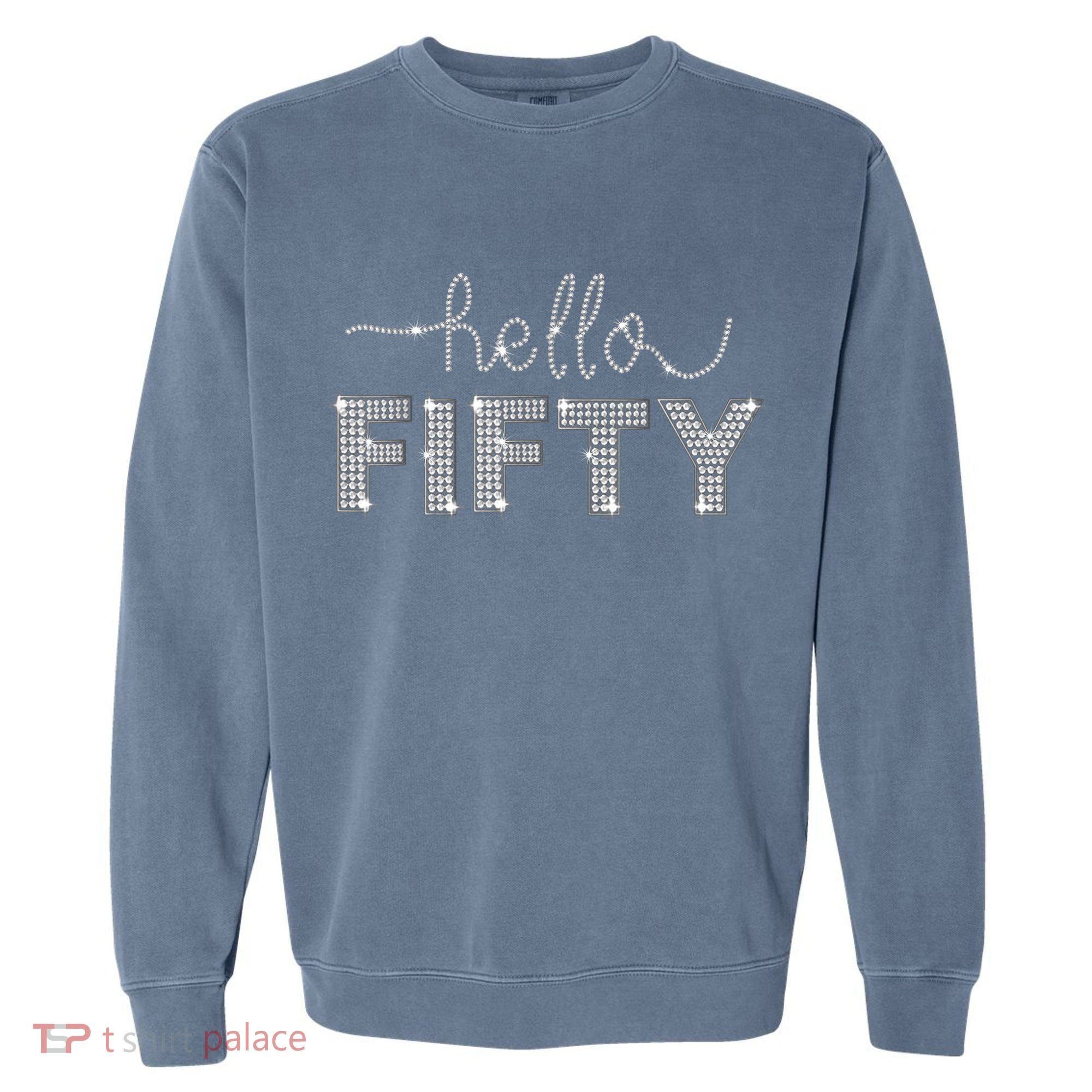 Fifty EST 1973 Born In 1973 50th Birthday Garment-Dyed Sweatshirt
