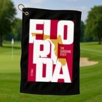 Florida EST 1845 Golf Towel thumb 1