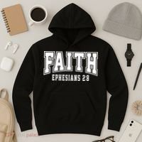 Faith Ephesians 2:8 Bible Verse Christian Hoodie thumb 3