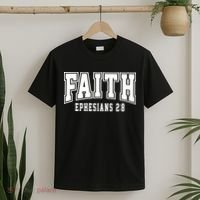 Faith Ephesians 2:8 Bible Verse Christian T-Shirt thumb 2
