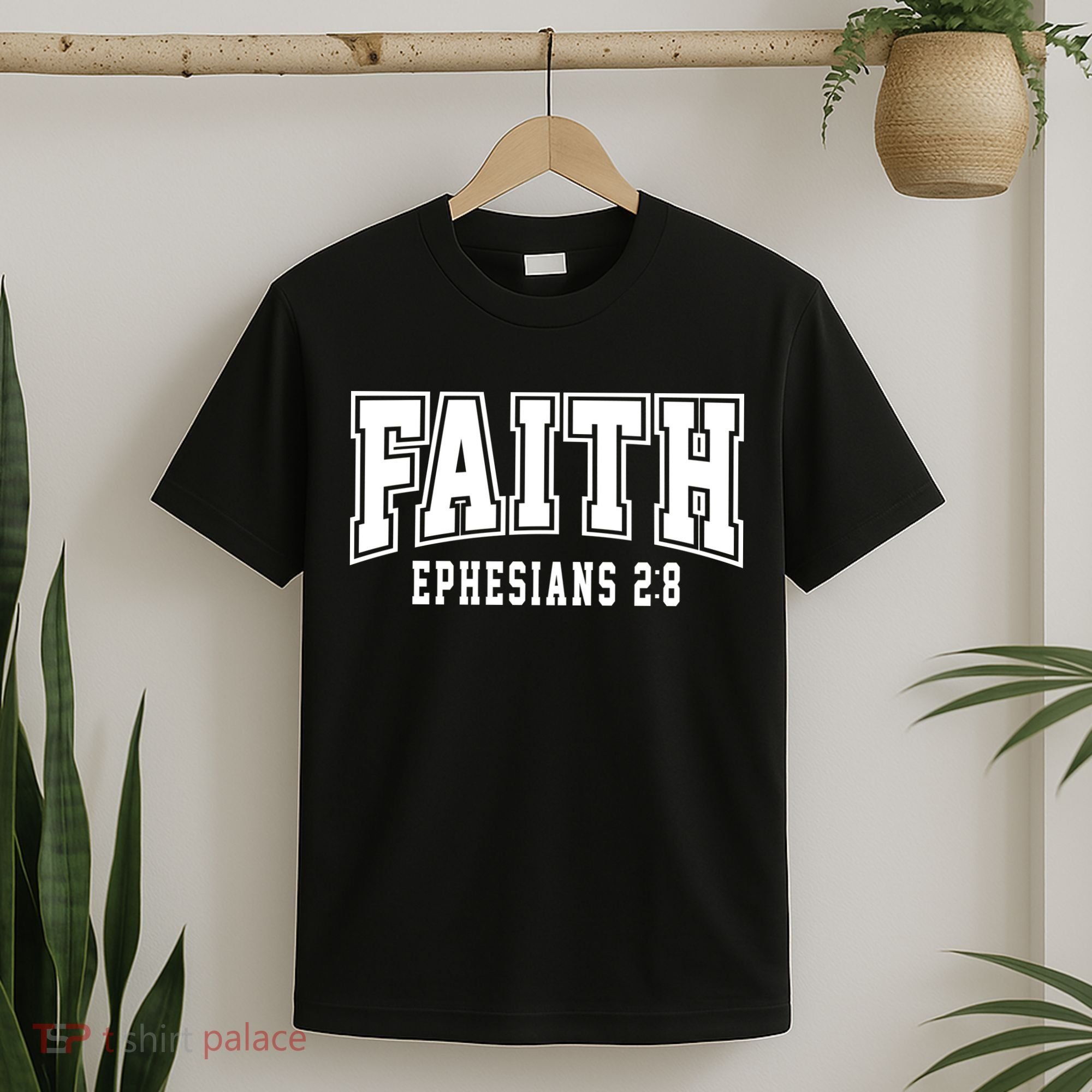Faith Ephesians 2:8 Bible Verse Christian T-Shirt
