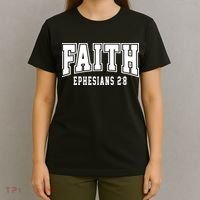 Faith Ephesians 2:8 Bible Verse Christian T-Shirt thumb 4
