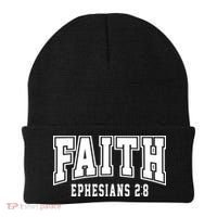 Faith Ephesians 2:8 Bible Verse Christian Beanie thumb 0