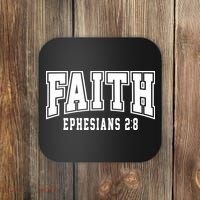 Faith Ephesians 2:8 Bible Verse Christian Coaster thumb 0