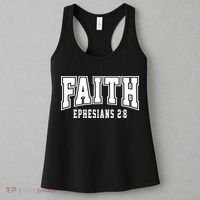 Faith Ephesians 2:8 Bible Verse Christian Women's Tank Top thumb 3