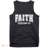 Faith Ephesians 2:8 Bible Verse Christian Tank Top thumb 0