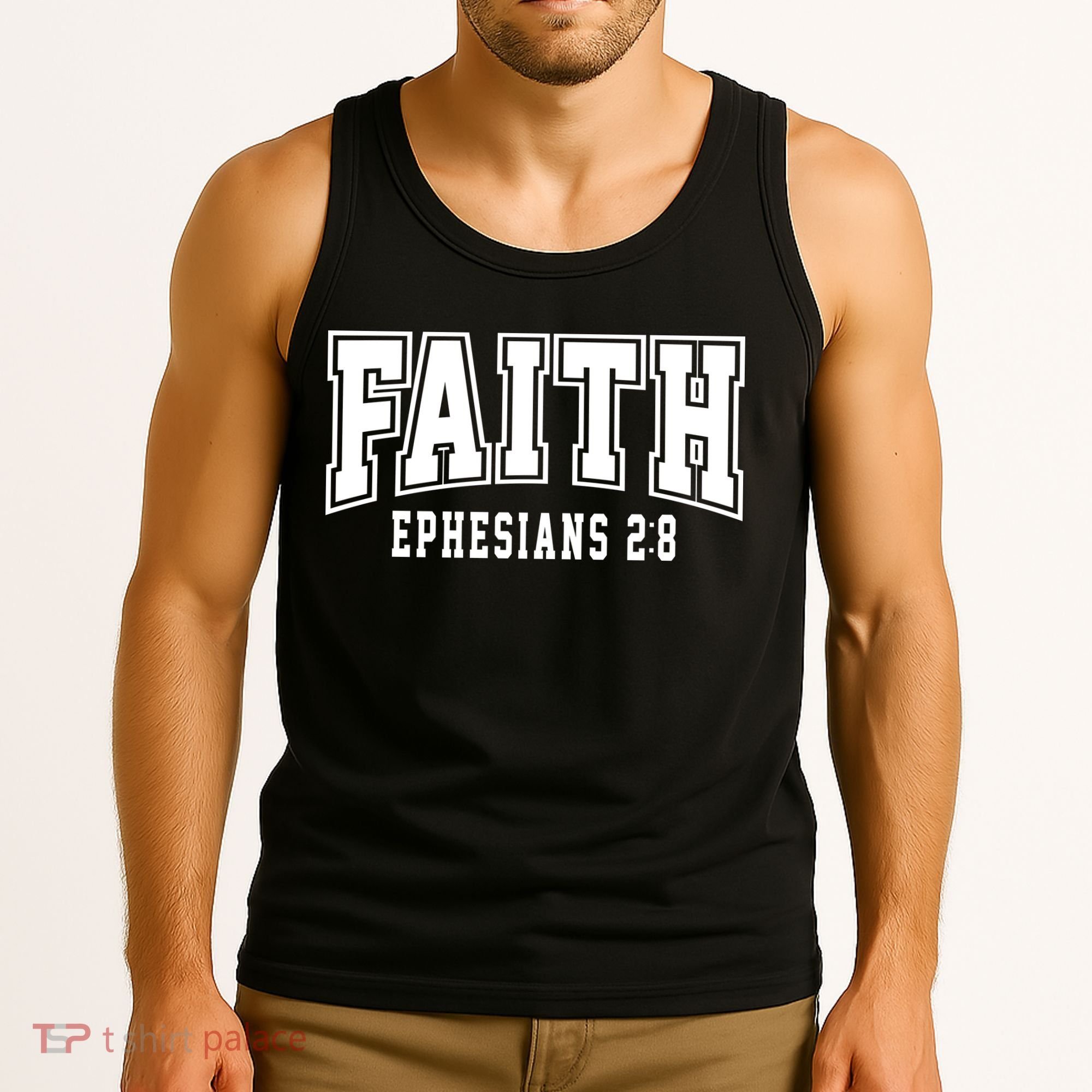 Faith Ephesians 2:8 Bible Verse Christian Tank Top