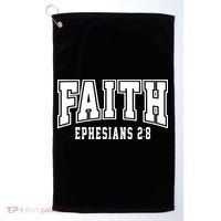 Faith Ephesians 2:8 Bible Verse Christian Golf Towel thumb 0