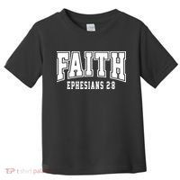 Faith Ephesians 2:8 Bible Verse Christian Toddler T-Shirt thumb 0