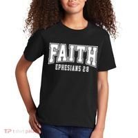 Faith Ephesians 2:8 Bible Verse Christian Kids T-Shirt thumb 2