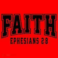Faith Ephesians 2:8 Bible Verse Christian Santa Hat thumb 1