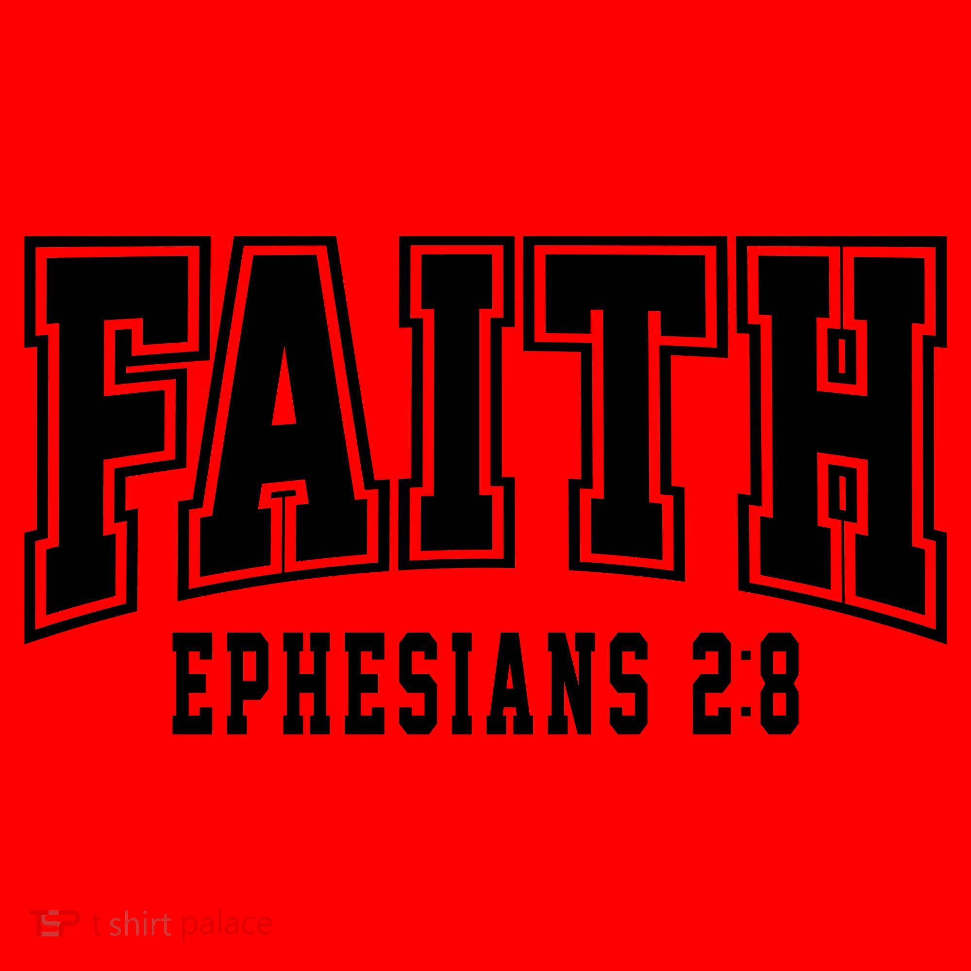 Faith Ephesians 2:8 Bible Verse Christian Santa Hat