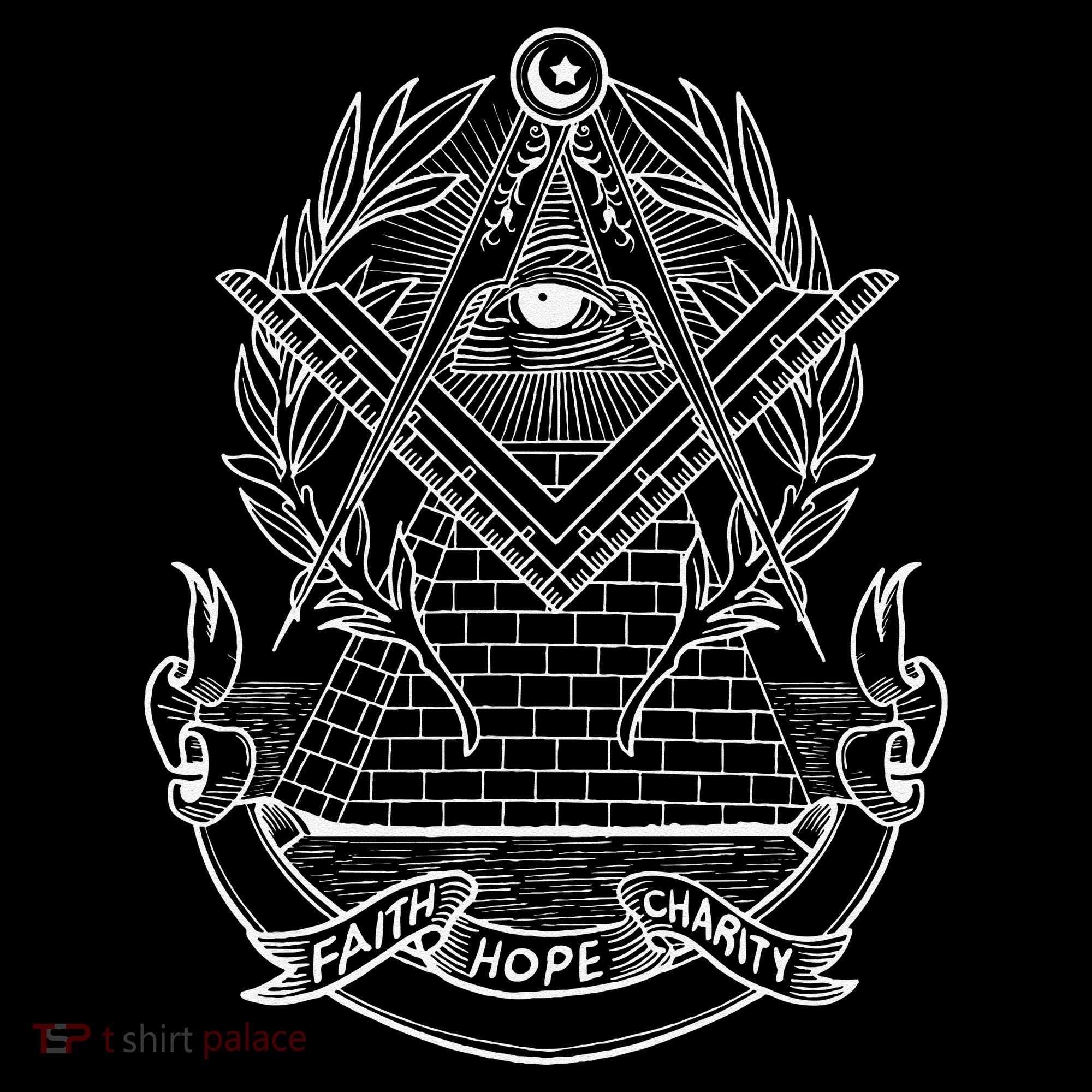 Freemason Emblem All Seeing Eye Faith Hope Charity Coffee Mug