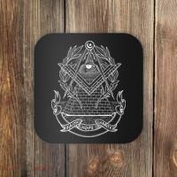 Freemason Emblem All Seeing Eye Faith Hope Charity Coaster thumb 0