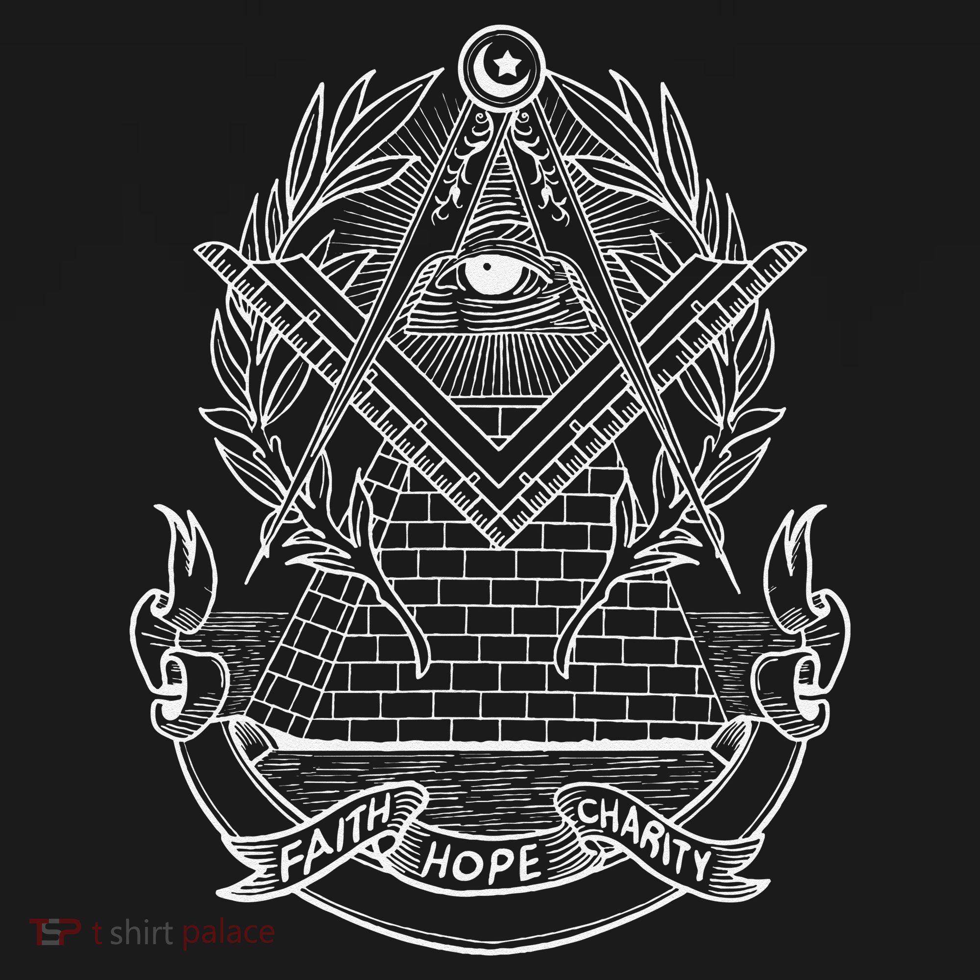 Freemason Emblem All Seeing Eye Faith Hope Charity Women's Hoodie