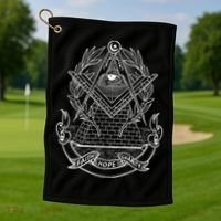 Freemason Emblem All Seeing Eye Faith Hope Charity Golf Towel thumb 1