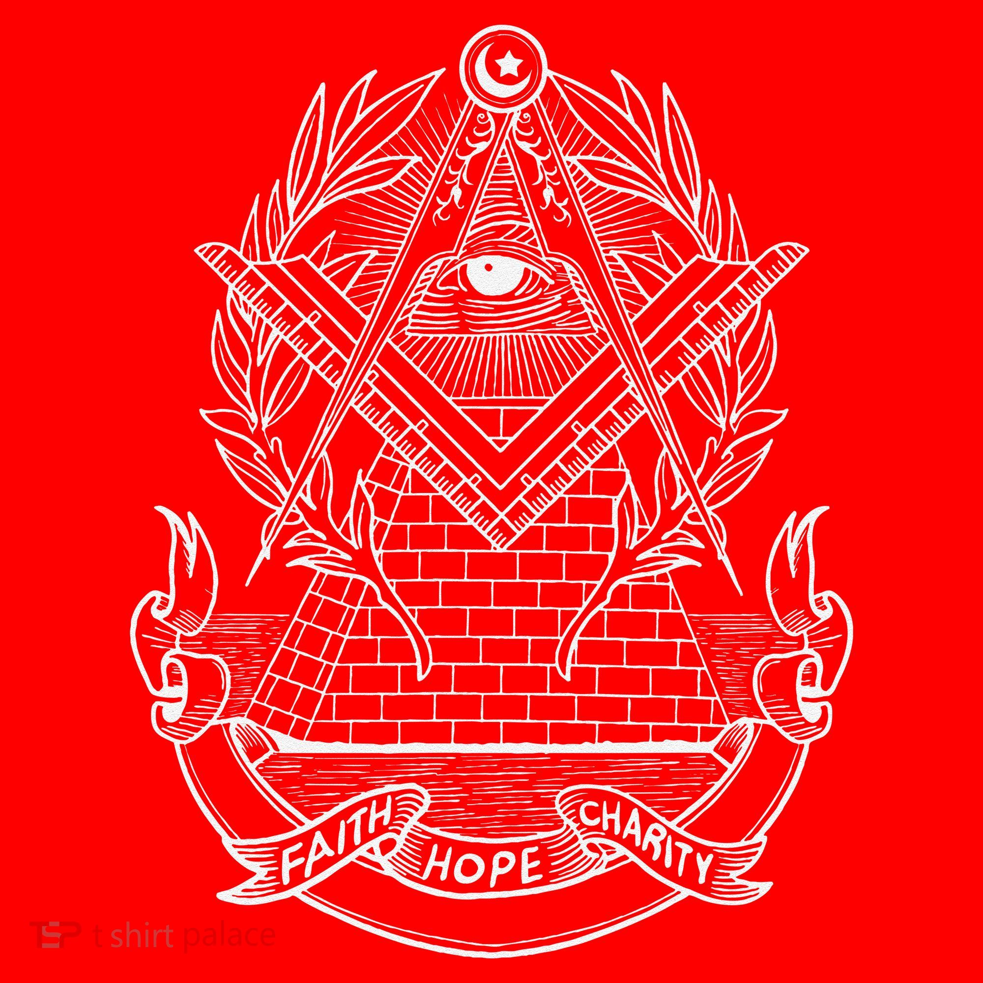 Freemason Emblem All Seeing Eye Faith Hope Charity Santa Hat
