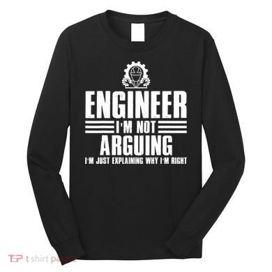 Funny Engineer Art Mechanic Electrical Engineering Gift Long Sleeve Shirt