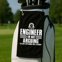 Funny Engineer Art Mechanic Electrical Engineering Gift Golf Towel thumb 2