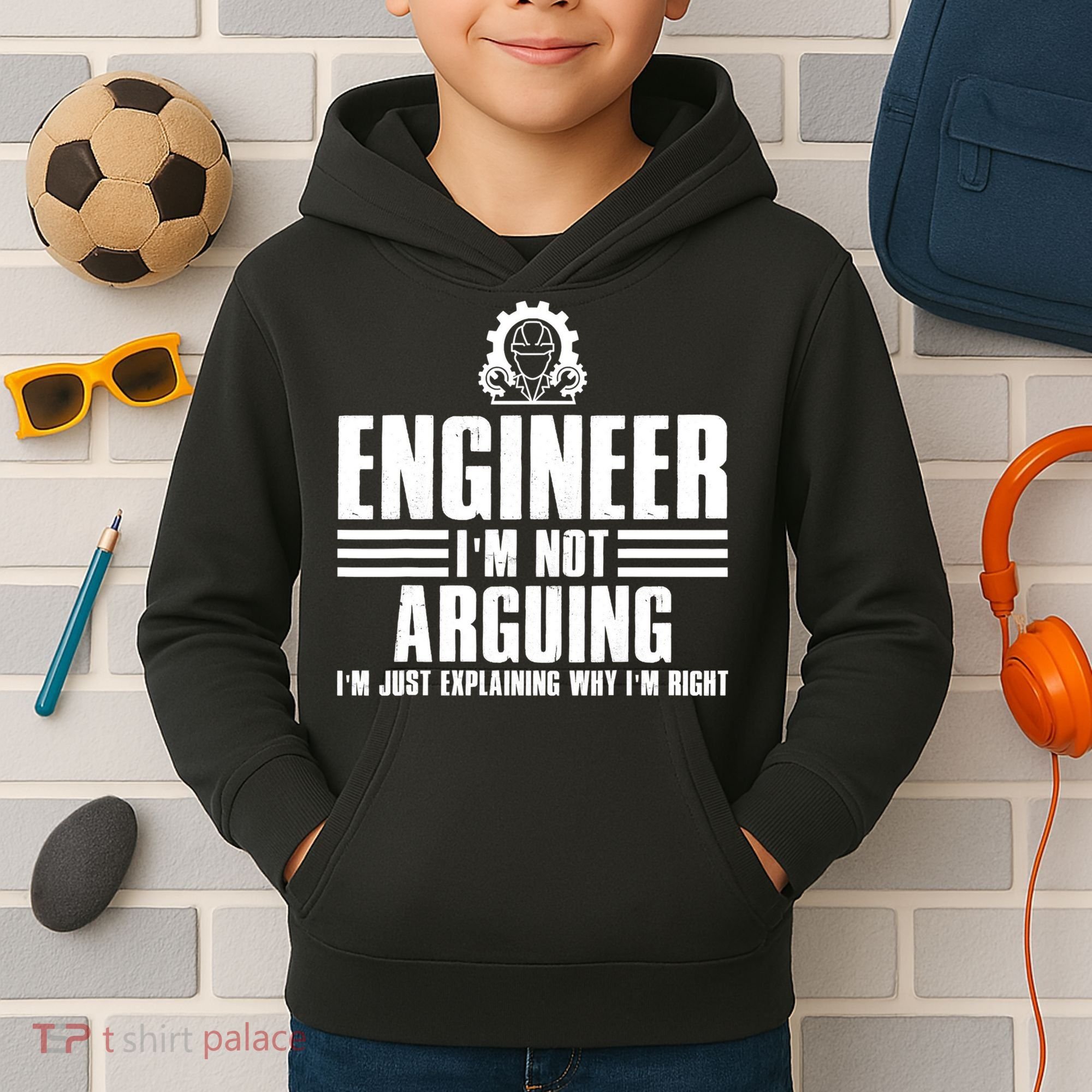 Funny Engineer Art Mechanic Electrical Engineering Gift Kids Hoodie