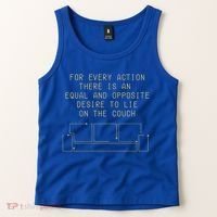 For Every Action There Is An Equal And Opposite Desire To Life On The Couch Tank Top thumb 2