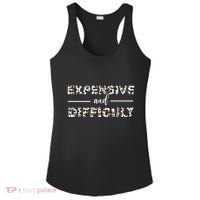 Funny Expensive And Difficult Leopard Sassy Mom Sarcastic Ladies PosiCharge Competitor Racerback Tank thumb 0