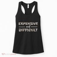 Funny Expensive And Difficult Leopard Sassy Mom Sarcastic Women's Tank Top thumb 0