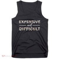 Funny Expensive And Difficult Leopard Sassy Mom Sarcastic Tank Top thumb 0