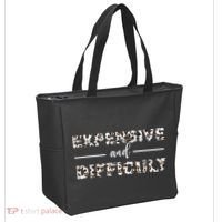 Funny Expensive And Difficult Leopard Sassy Mom Sarcastic Tote Bag thumb 2