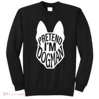 Funny Easy Adult Halloween Costumes Pretend I'm Dogman Sweatshirt thumb 0