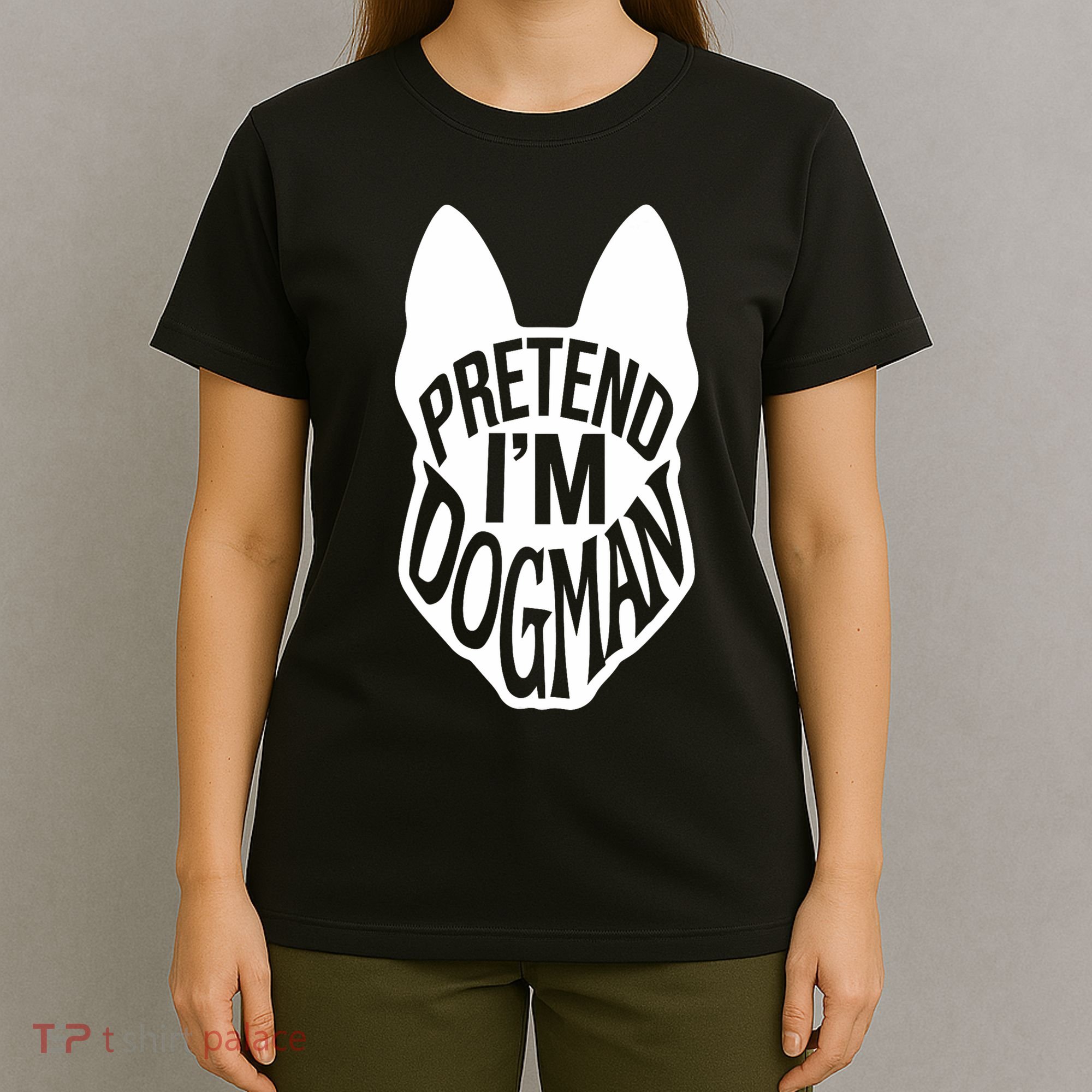 Funny Easy Adult Halloween Costumes Pretend I'm Dogman T-Shirt