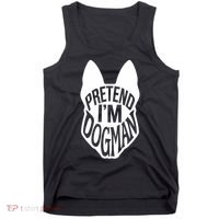 Funny Easy Adult Halloween Costumes Pretend I'm Dogman Tank Top thumb 0