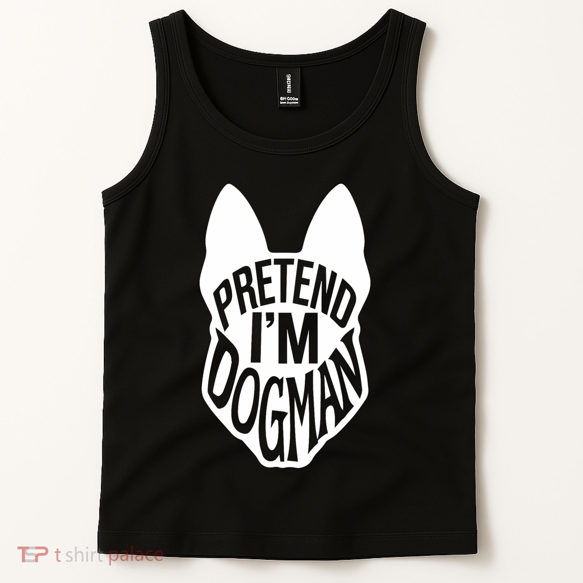 Funny Easy Adult Halloween Costumes Pretend I'm Dogman Tank Top