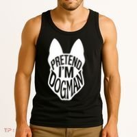 Funny Easy Adult Halloween Costumes Pretend I'm Dogman Tank Top thumb 3