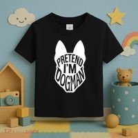 Funny Easy Adult Halloween Costumes Pretend I'm Dogman Toddler T-Shirt thumb 3