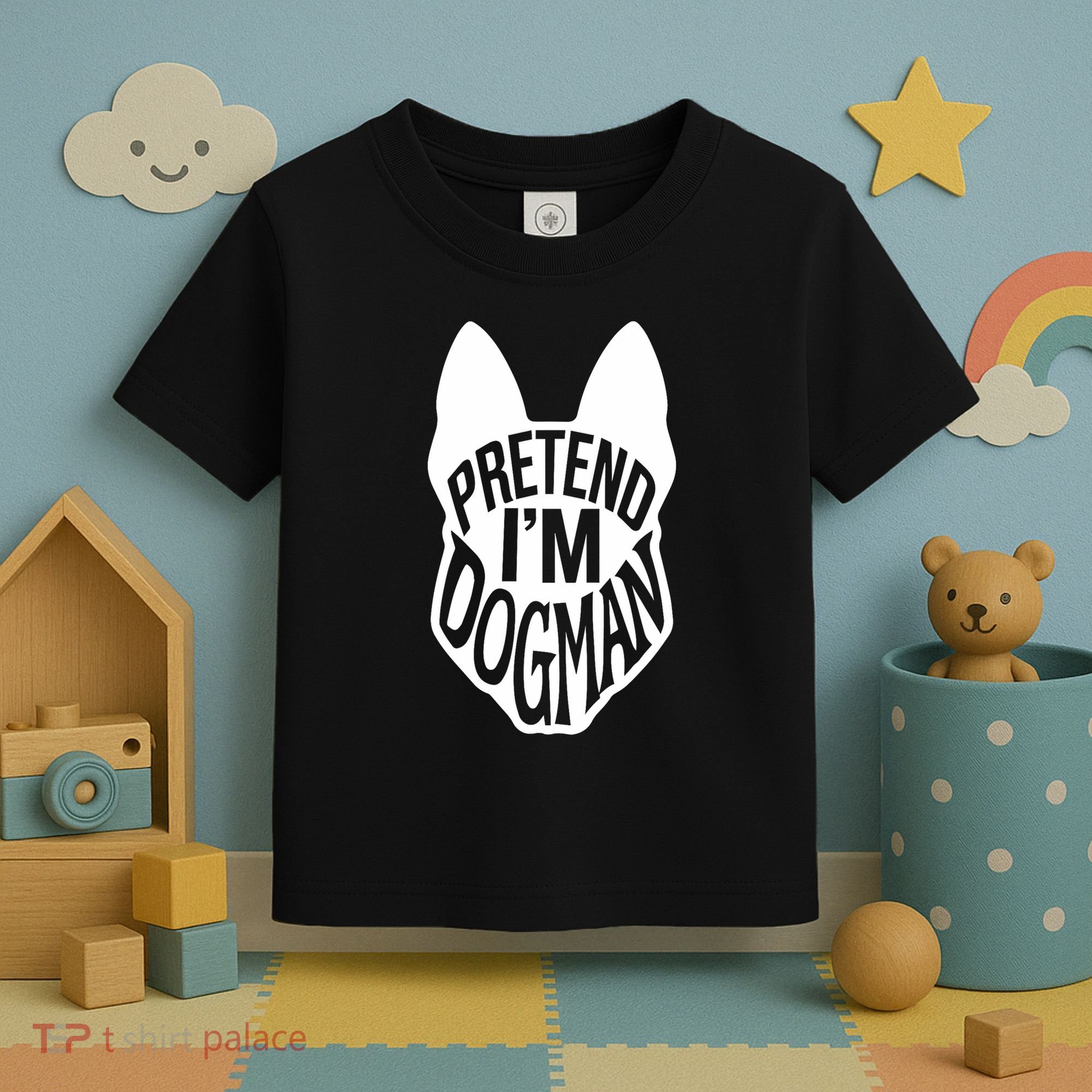 Funny Easy Adult Halloween Costumes Pretend I'm Dogman Toddler T-Shirt