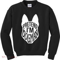 Funny Easy Adult Halloween Costumes Pretend I'm Dogman Kids Sweatshirt thumb 0