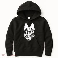 Funny Easy Adult Halloween Costumes Pretend I'm Dogman Kids Hoodie thumb 0