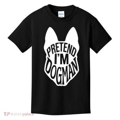 Funny Easy Adult Halloween Costumes Pretend I'm Dogman Kids T-Shirt