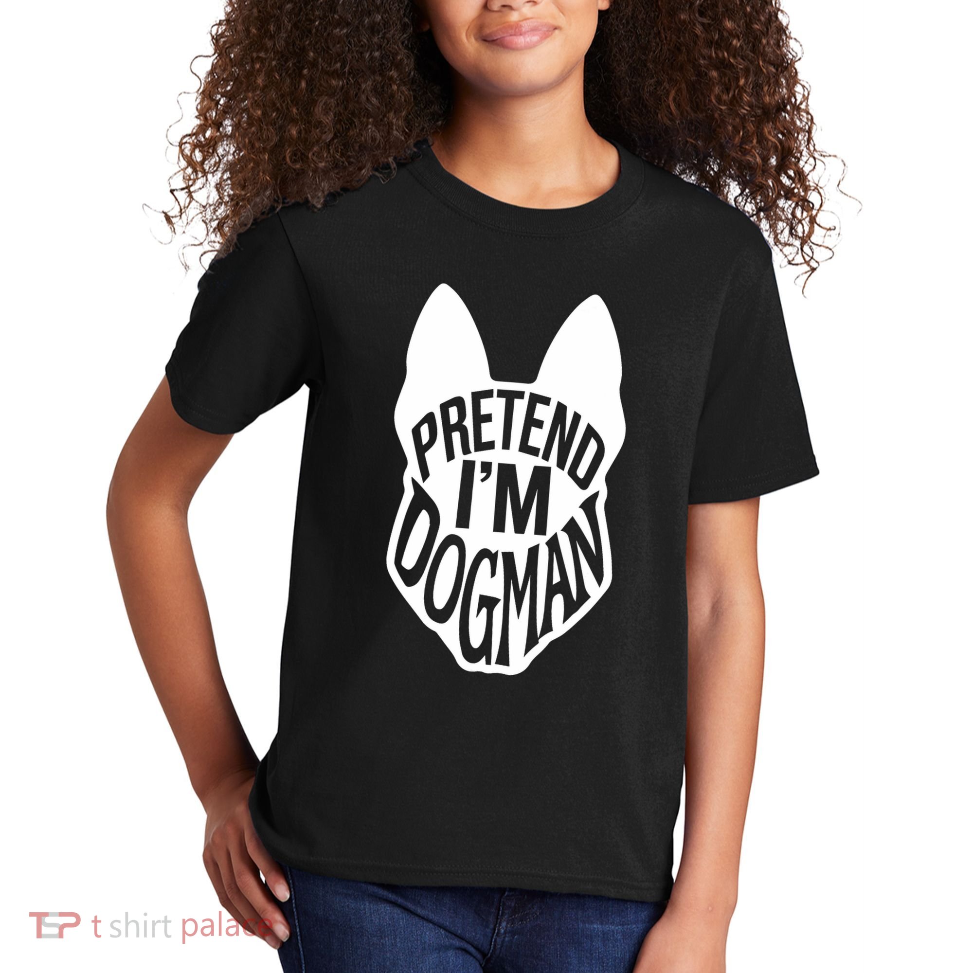 Funny Easy Adult Halloween Costumes Pretend I'm Dogman Kids T-Shirt