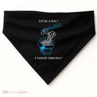 Funny Eating A Meal A Succulent Chinese Meal USA-Made Doggie Bandana thumb 0