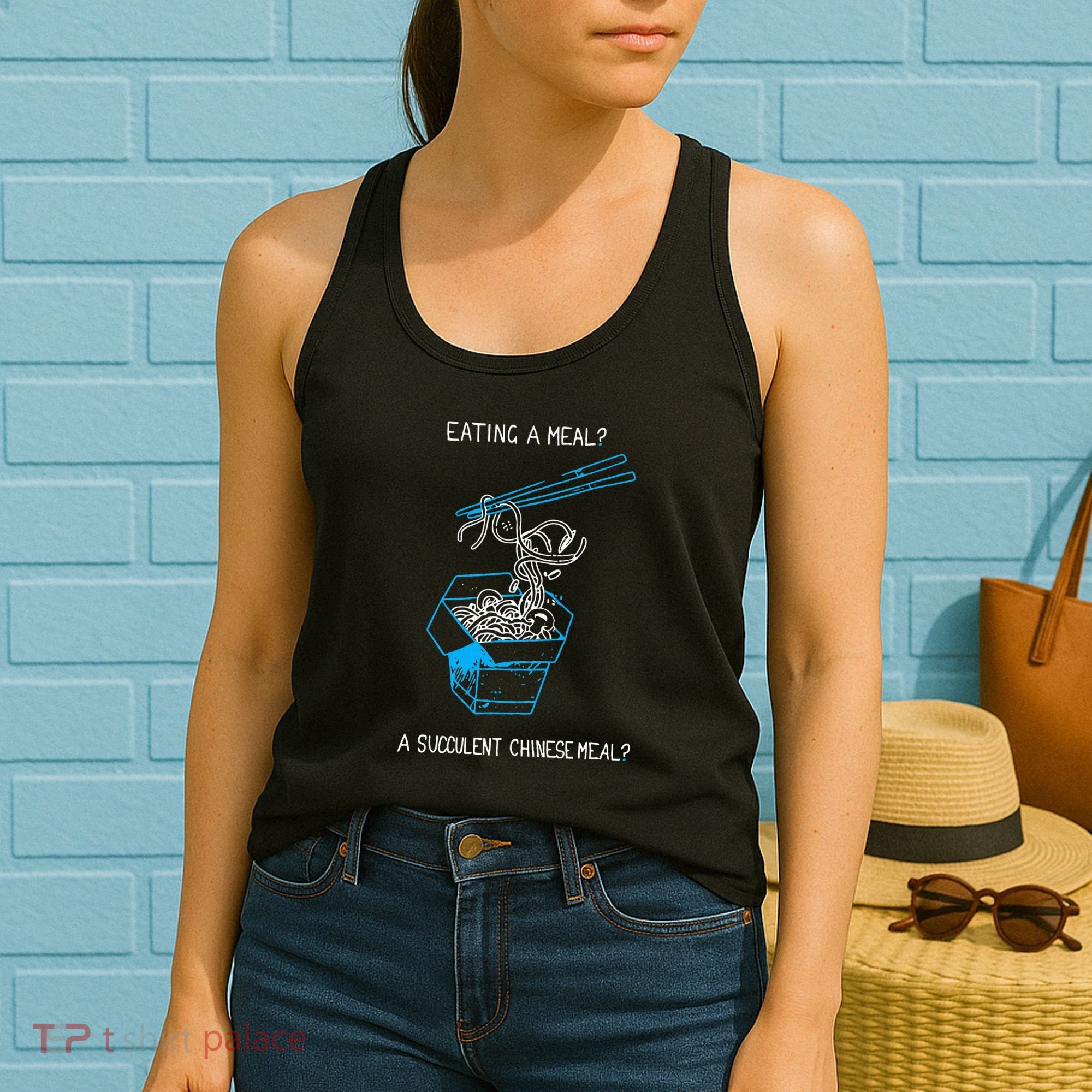 Funny Eating A Meal A Succulent Chinese Meal Women's Tank Top
