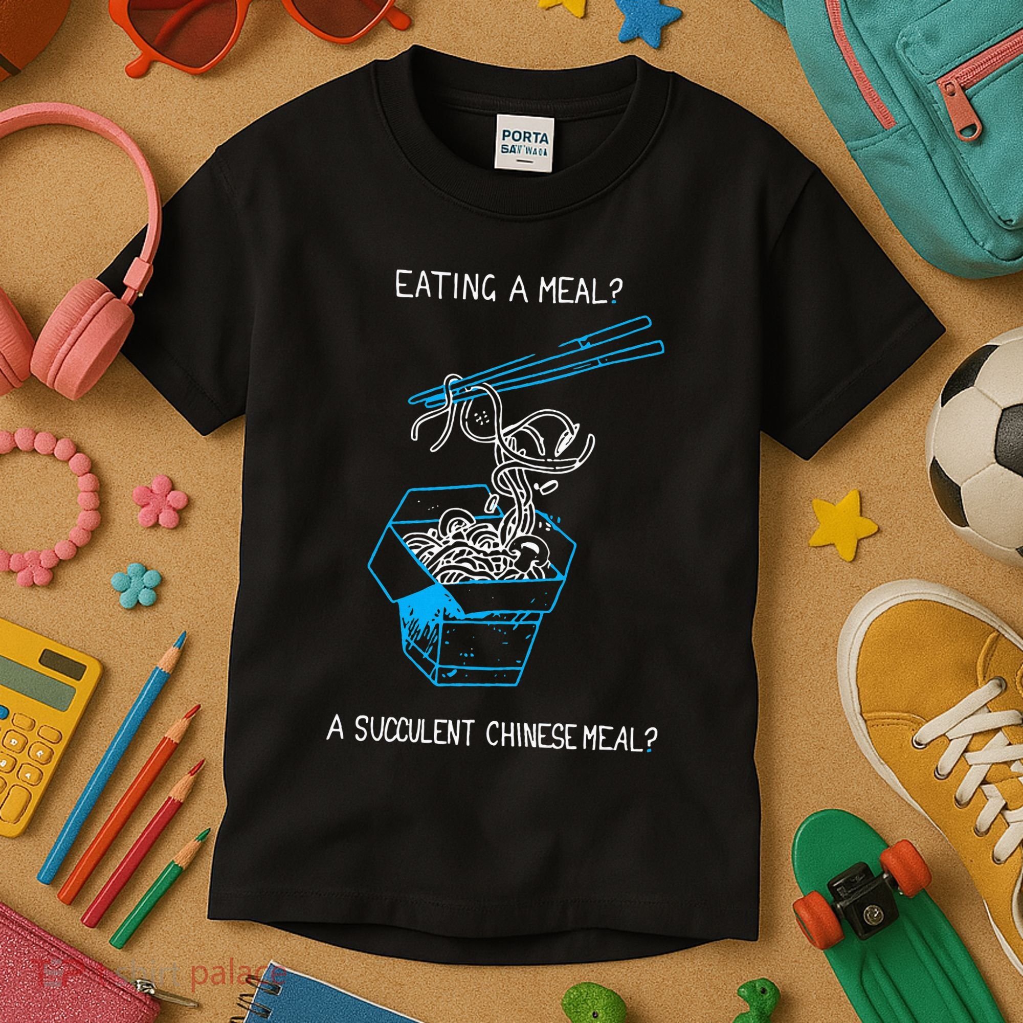 Funny Eating A Meal A Succulent Chinese Meal Kids T-Shirt