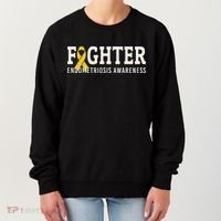 Fighter Endometriosis Awareness Month Ribbon Endo Warrior Women's Sweatshirt thumb 0