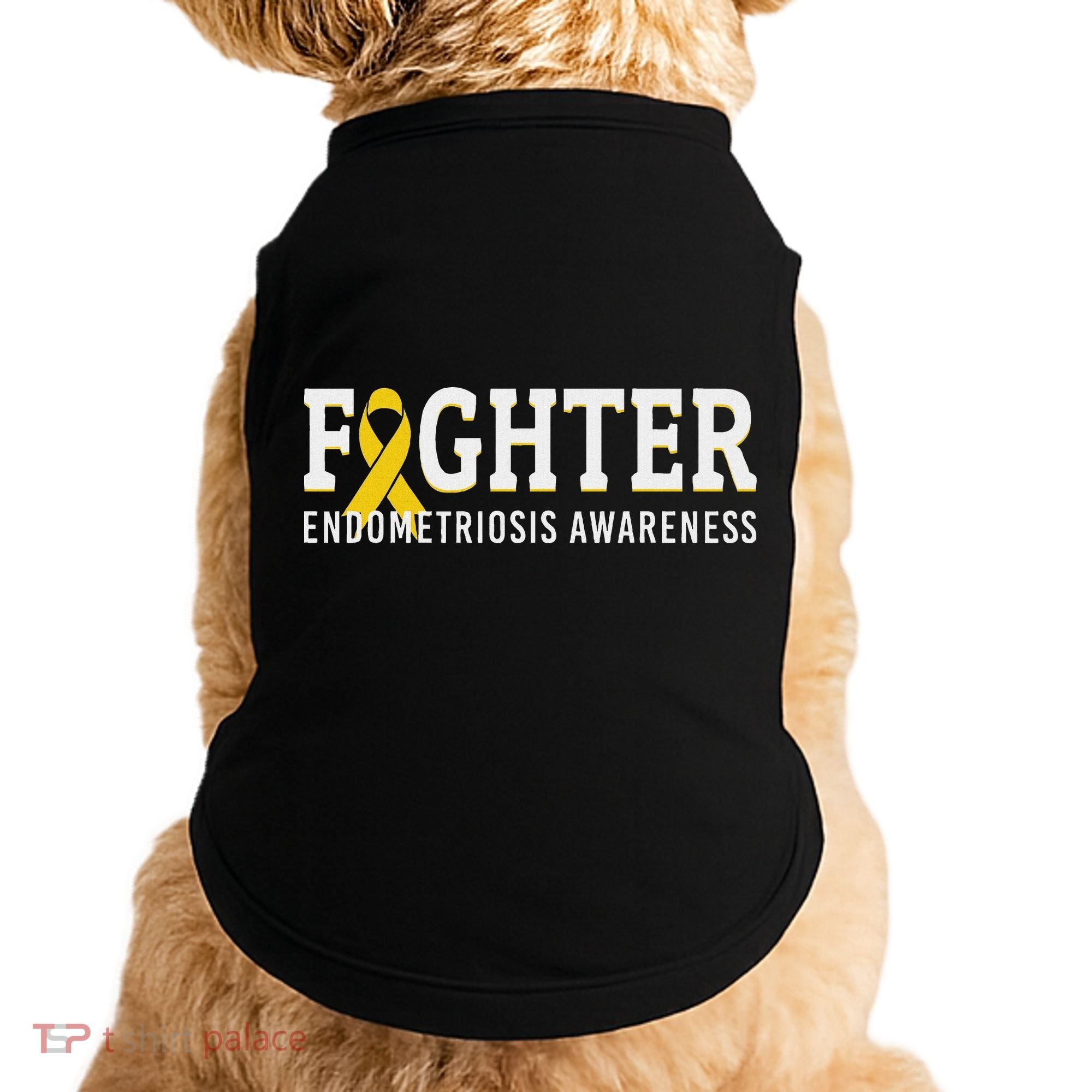Fighter Endometriosis Awareness Month Ribbon Endo Warrior Doggie Tank