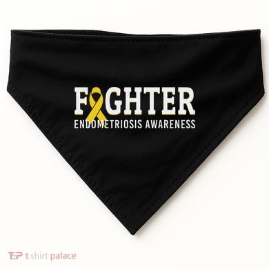 Fighter Endometriosis Awareness Month Ribbon Endo Warrior USA-Made Doggie Bandana