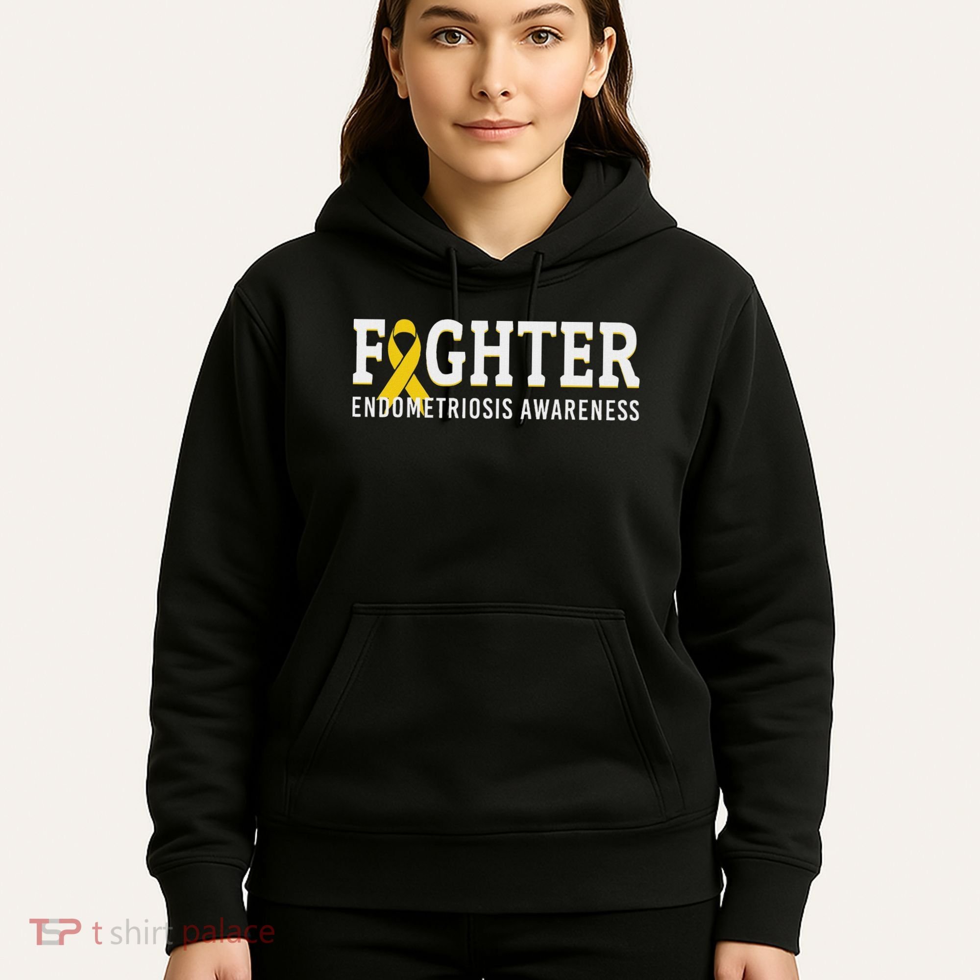 Fighter Endometriosis Awareness Month Ribbon Endo Warrior Hoodie