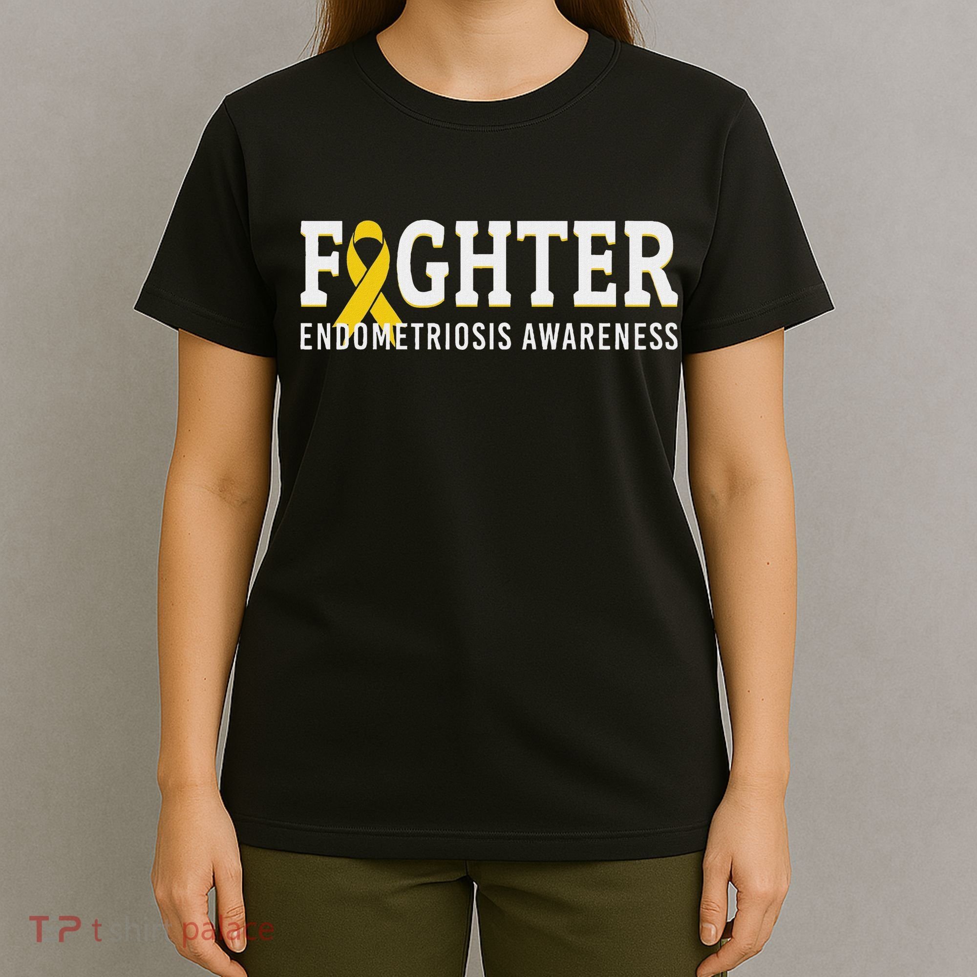 Fighter Endometriosis Awareness Month Ribbon Endo Warrior T-Shirt